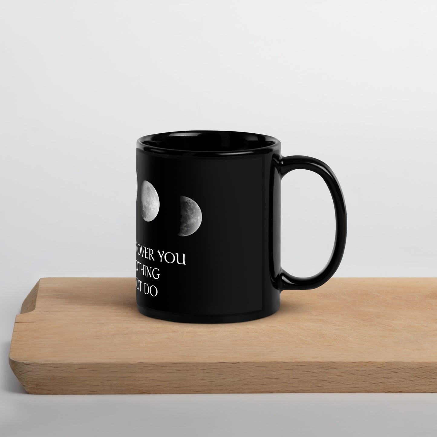 Luna watches Black Glossy Mug