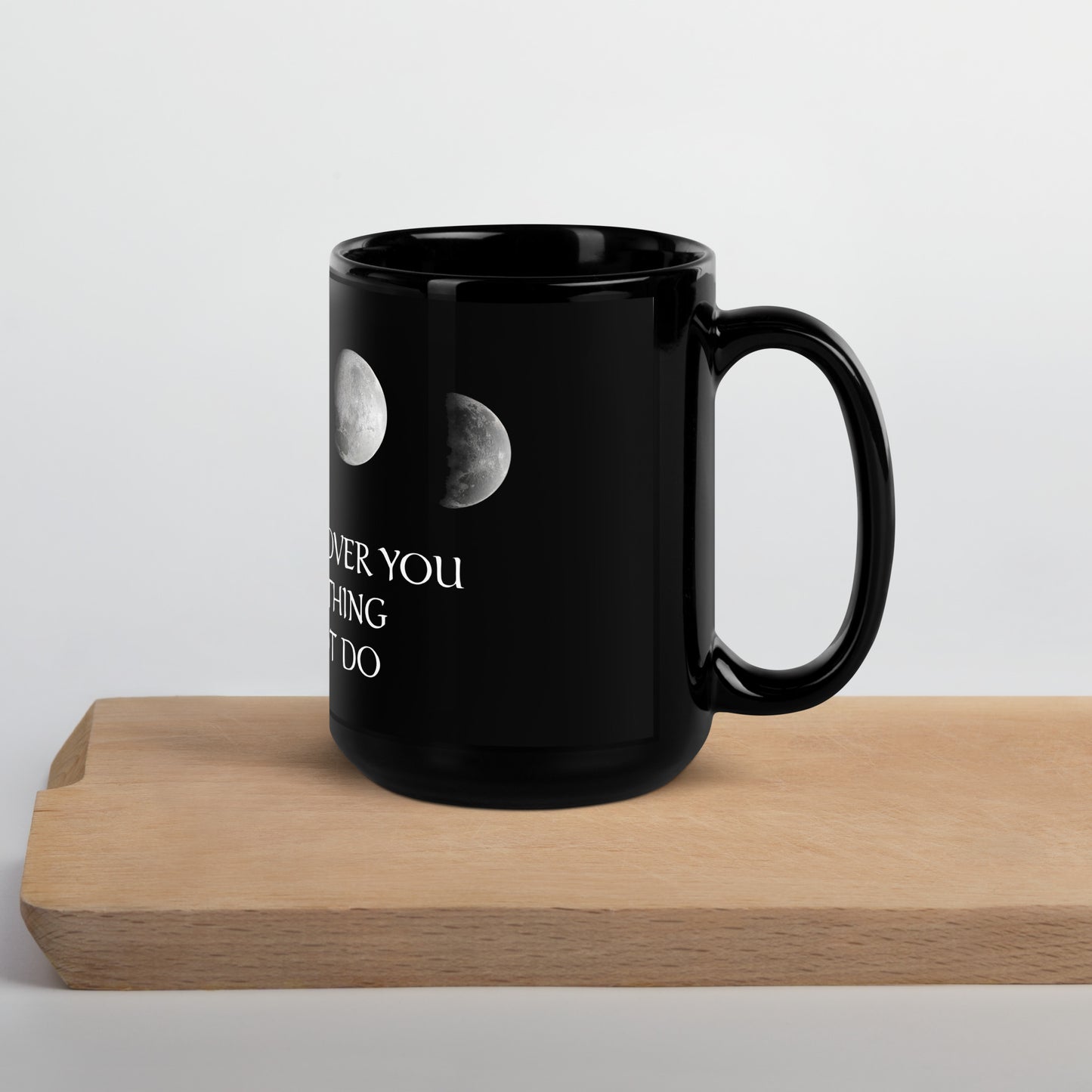 Luna watches Black Glossy Mug