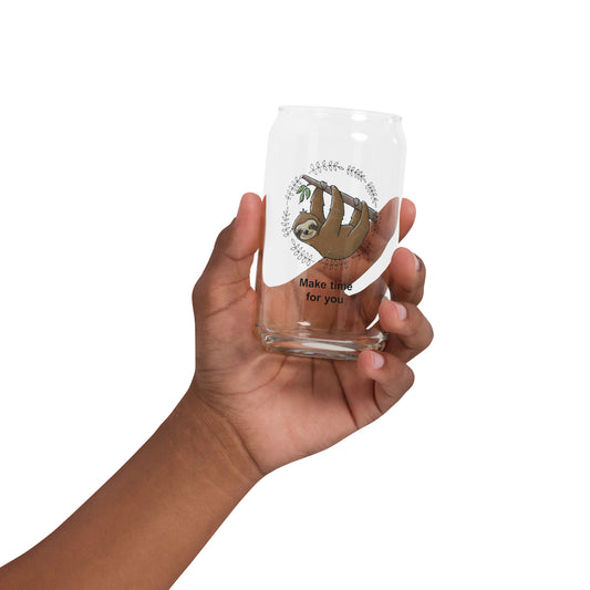 Sloth Care Can-shaped glass