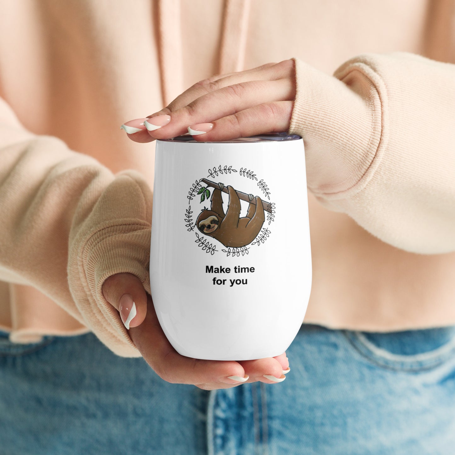 Sloth Care stainless steel tumbler